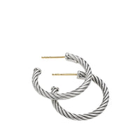 Small Cable Hoop Earrings