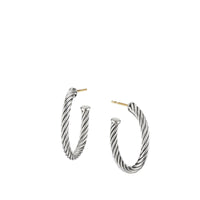 Small Cable Hoop Earrings