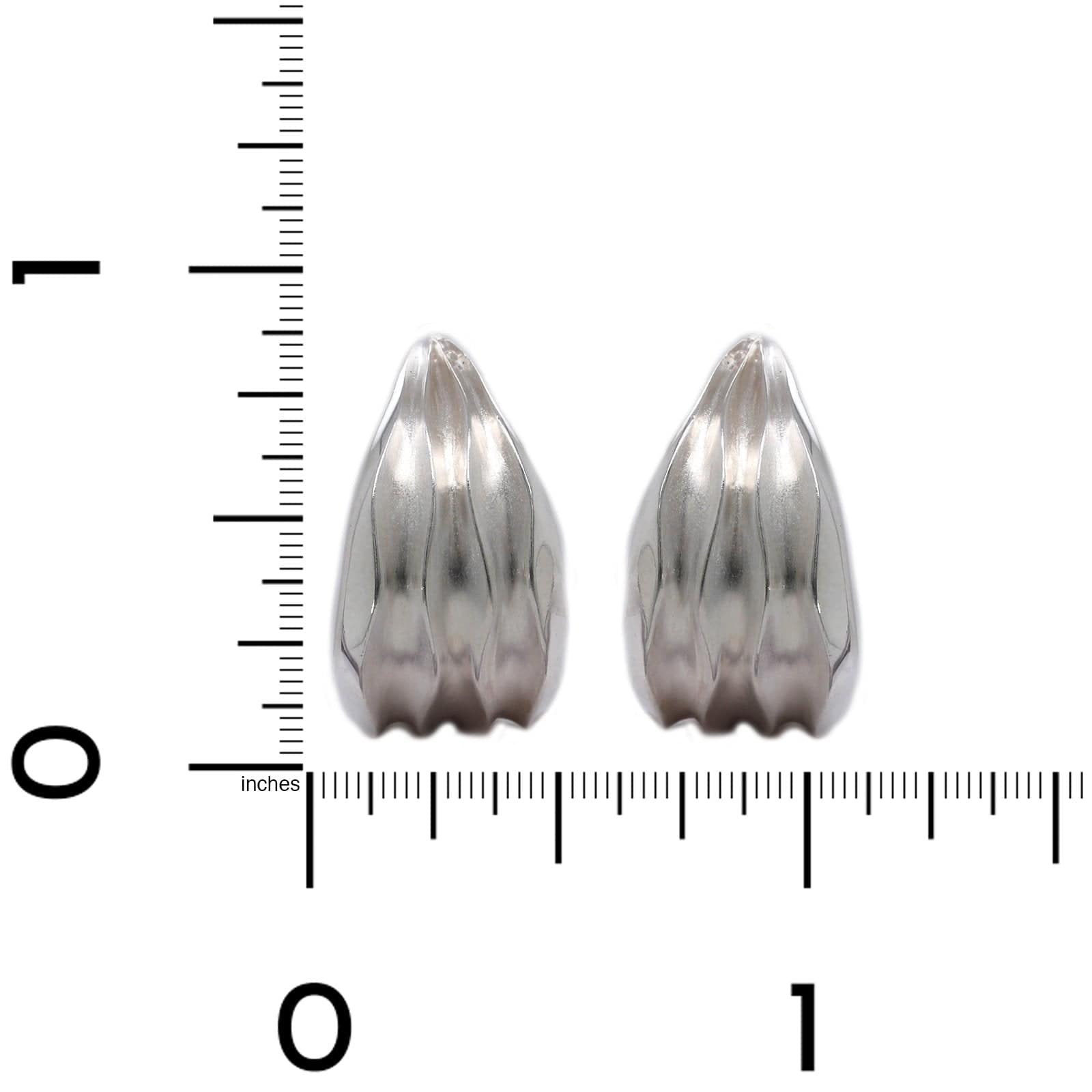 Sterling Silver Wave Hoop Earrings