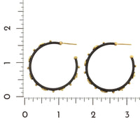 Armenta Sterling Silver and 18K Yellow Gold Diamond Hoop Earrings
