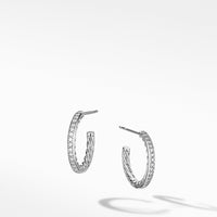 Extra-Small Hoop Earrings in with Pavé Diamonds