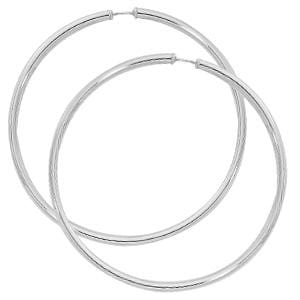 Sterling Silver Endless Hoop Earrings