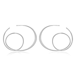 Sterling Silver Swirl Hoop Earrings