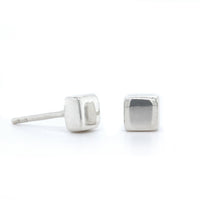 Sterling Silver Cube Stud Earrings