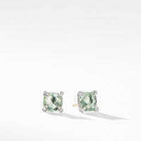 Chatelaine® Stud Earrings with Prasiolite and Diamonds
