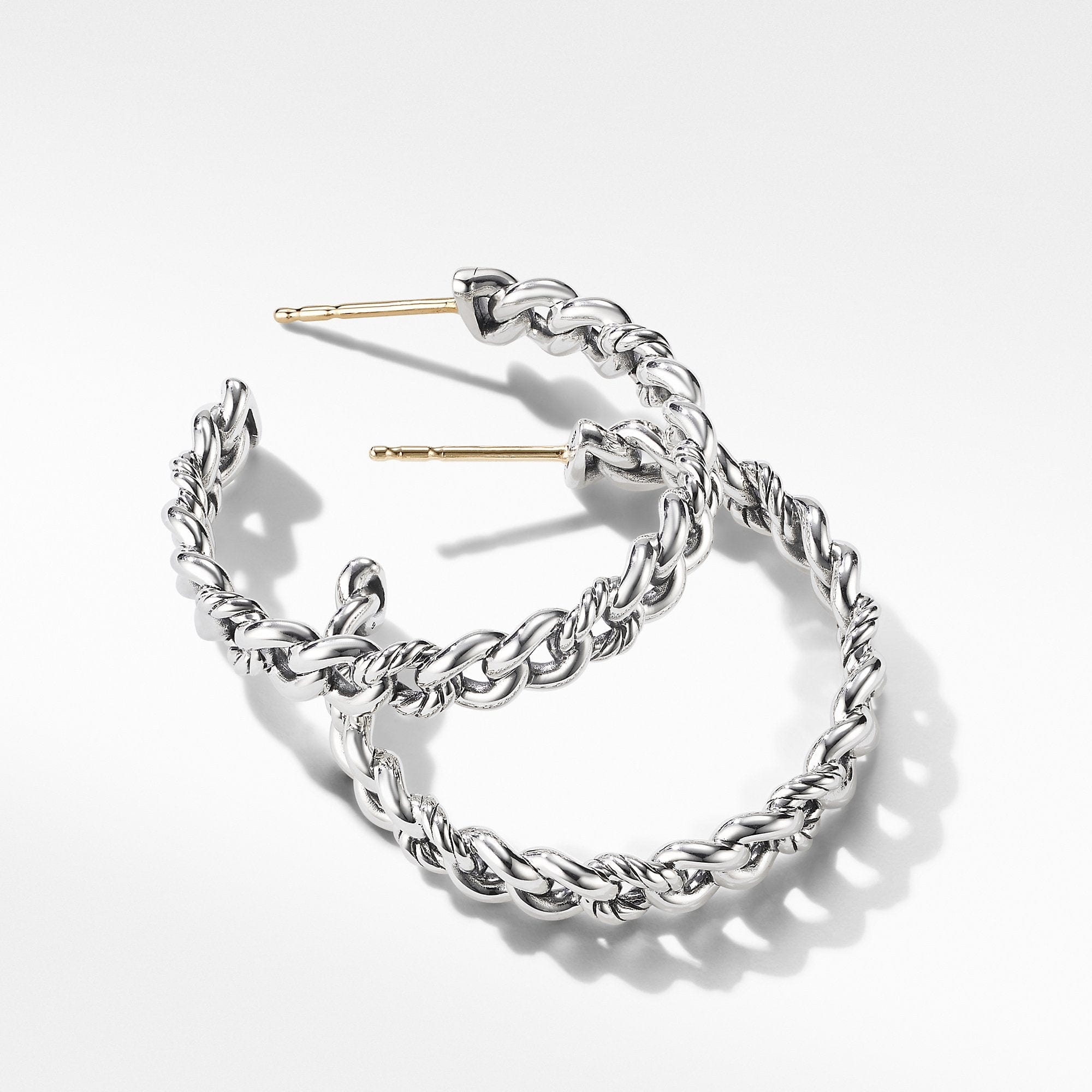 Belmont Curb Link Medium Hoop Earrings