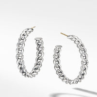 Belmont Curb Link Medium Hoop Earrings