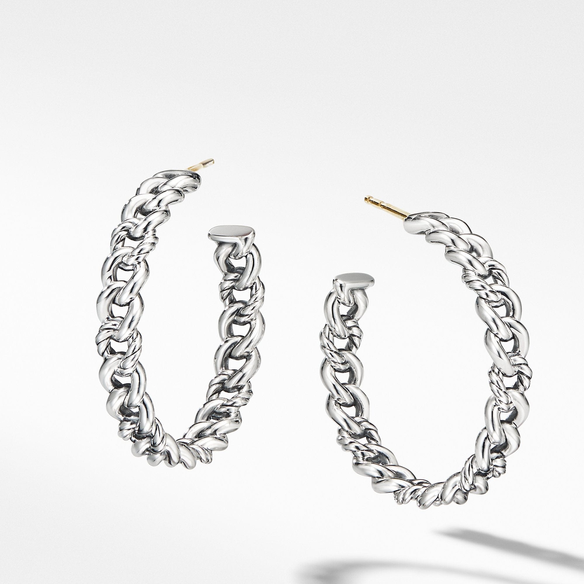 Belmont Curb Link Medium Hoop Earrings