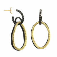 Armenta 18K Yellow Gold and Sterling Silver Large Open Circle Drop Earrings