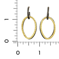 Armenta 18K Yellow Gold and Sterling Silver Large Open Circle Drop Earrings