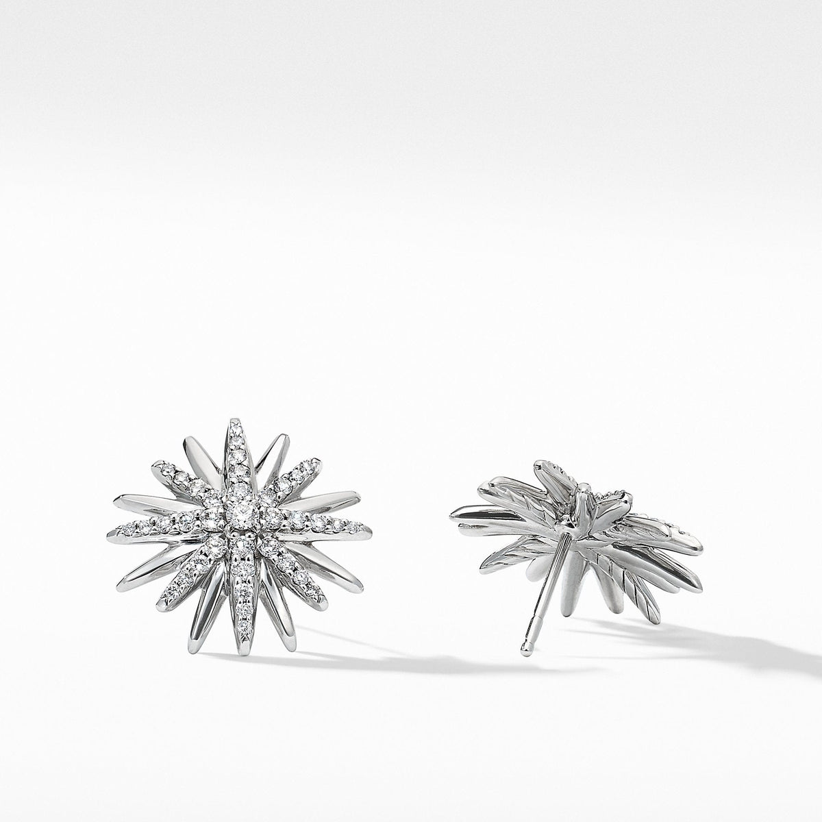Starburst Stud Earrings with Pavé Diamonds
