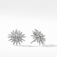 Starburst Stud Earrings with Pavé Diamonds