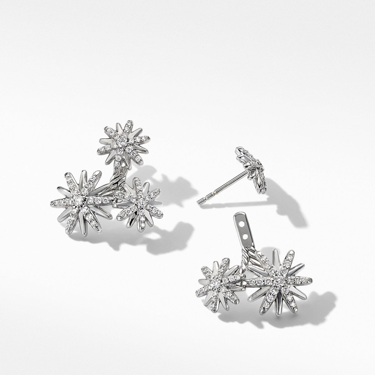Starburst Cluster Earrings with Pavé Diamonds
