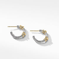 Petite Helena Hoop Earrings with 18K Yellow Gold and Diamonds