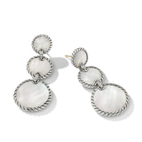 DY Elements Triple Drop Earrings with Mother of Pearl and Pavé Diamonds