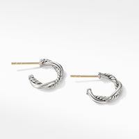 Petite Infinity Huggie Hoop Earring with Pavé Diamonds