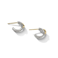 Petite X Mini Hoop Earrings with 18K Yellow Gold