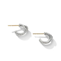 Petite X Mini Hoop Earrings with Pavé Diamonds