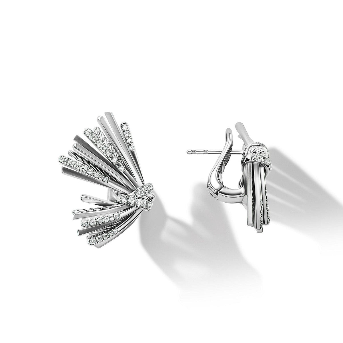 Angelika Flair Earrings with Pavé Diamonds Sterling Silver, Long's Jewelers