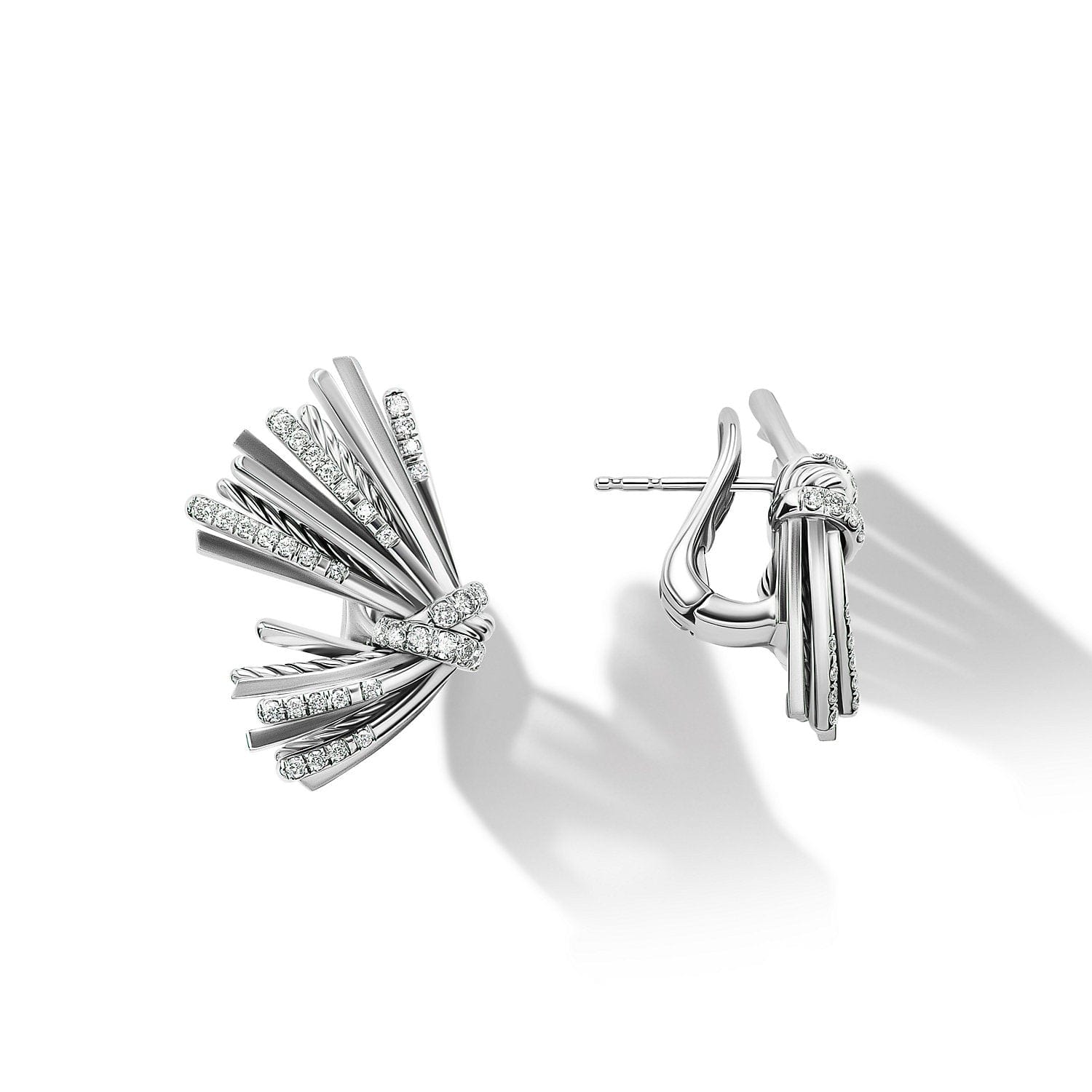 Angelika Flair Earrings with Pavé Diamonds Sterling Silver, Long's Jewelers