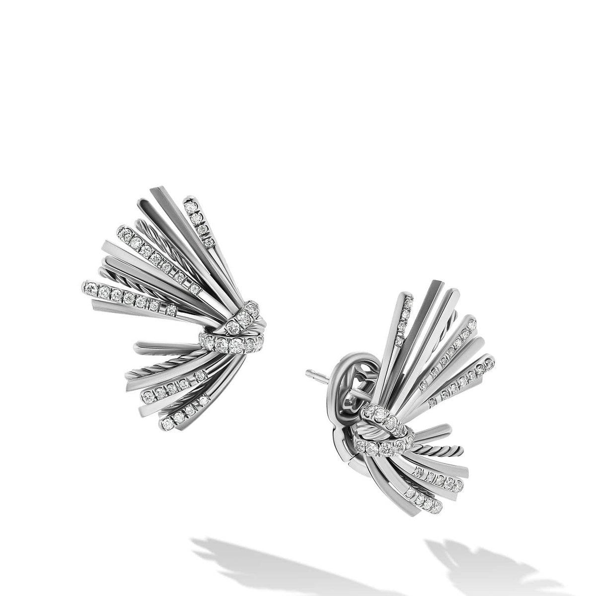 Angelika Flair Earrings with Pavé Diamonds Sterling Silver, Long's Jewelers