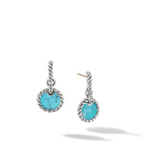 DY Elements Drop Earrings with Turquoise and Pavé Diamonds