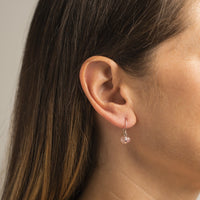 Sterling Silver Pink Sapphire Drop Earrings