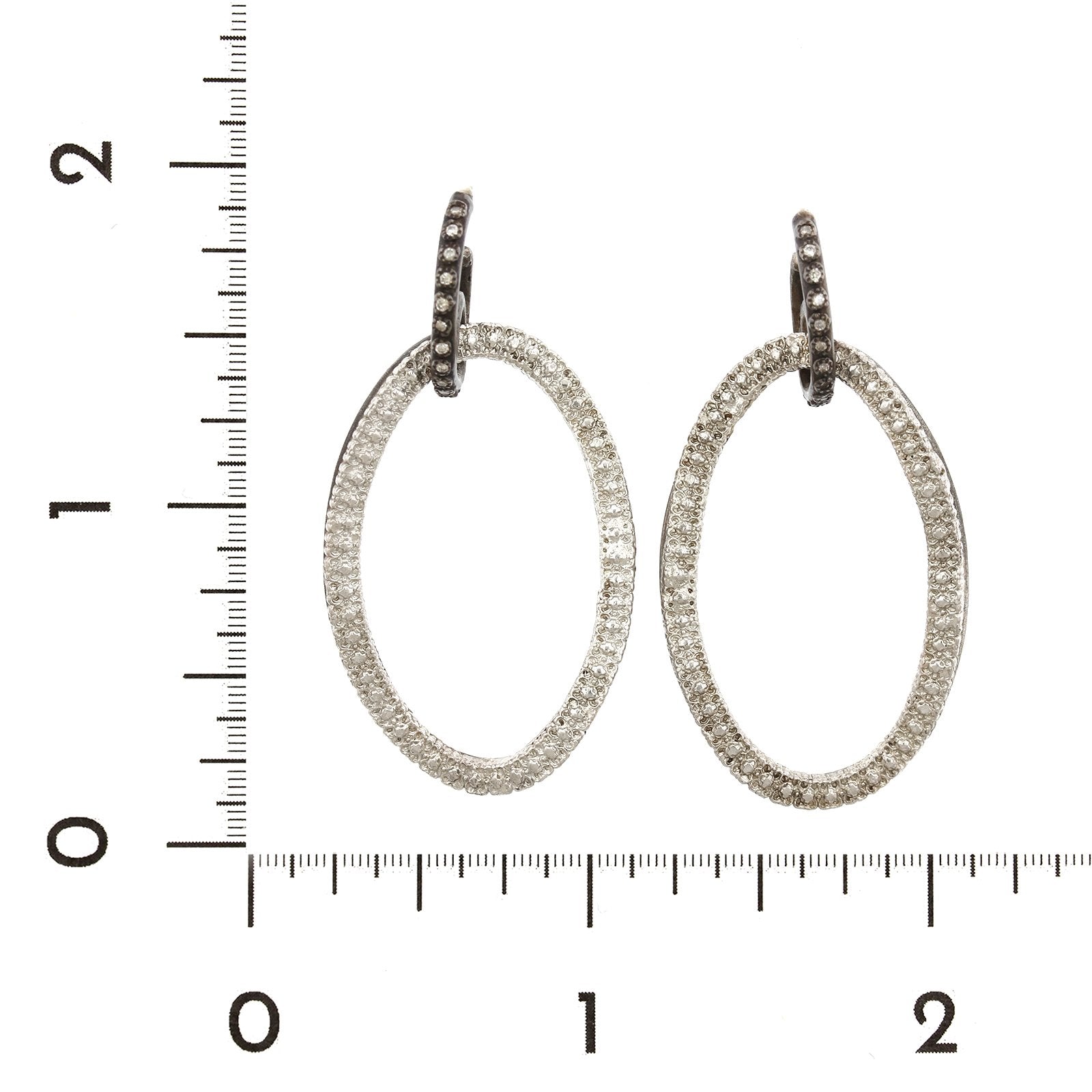 Armenta Sterling Silver Open Diamond Drop Earrings