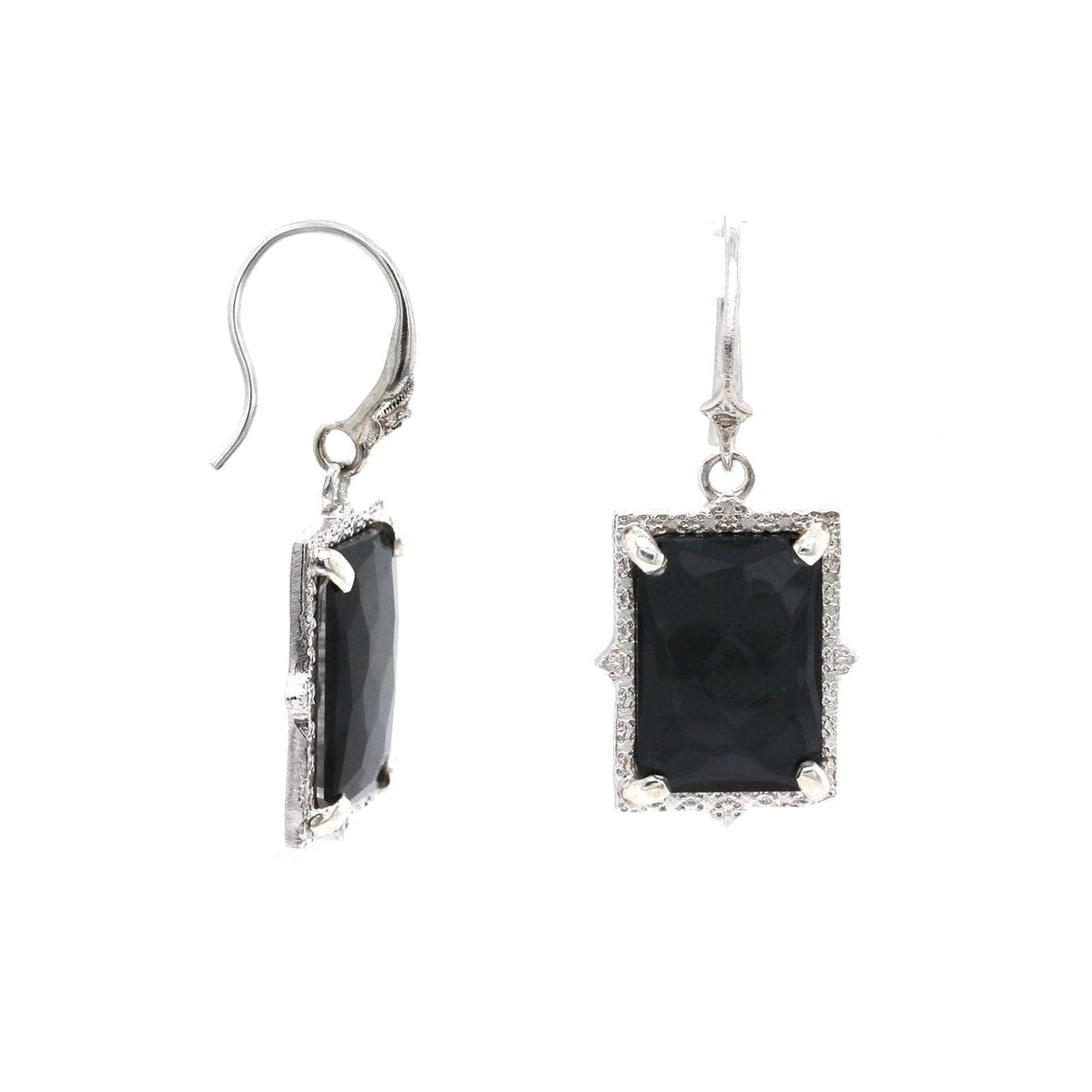Sterling Silver Quartz Drop Earrings