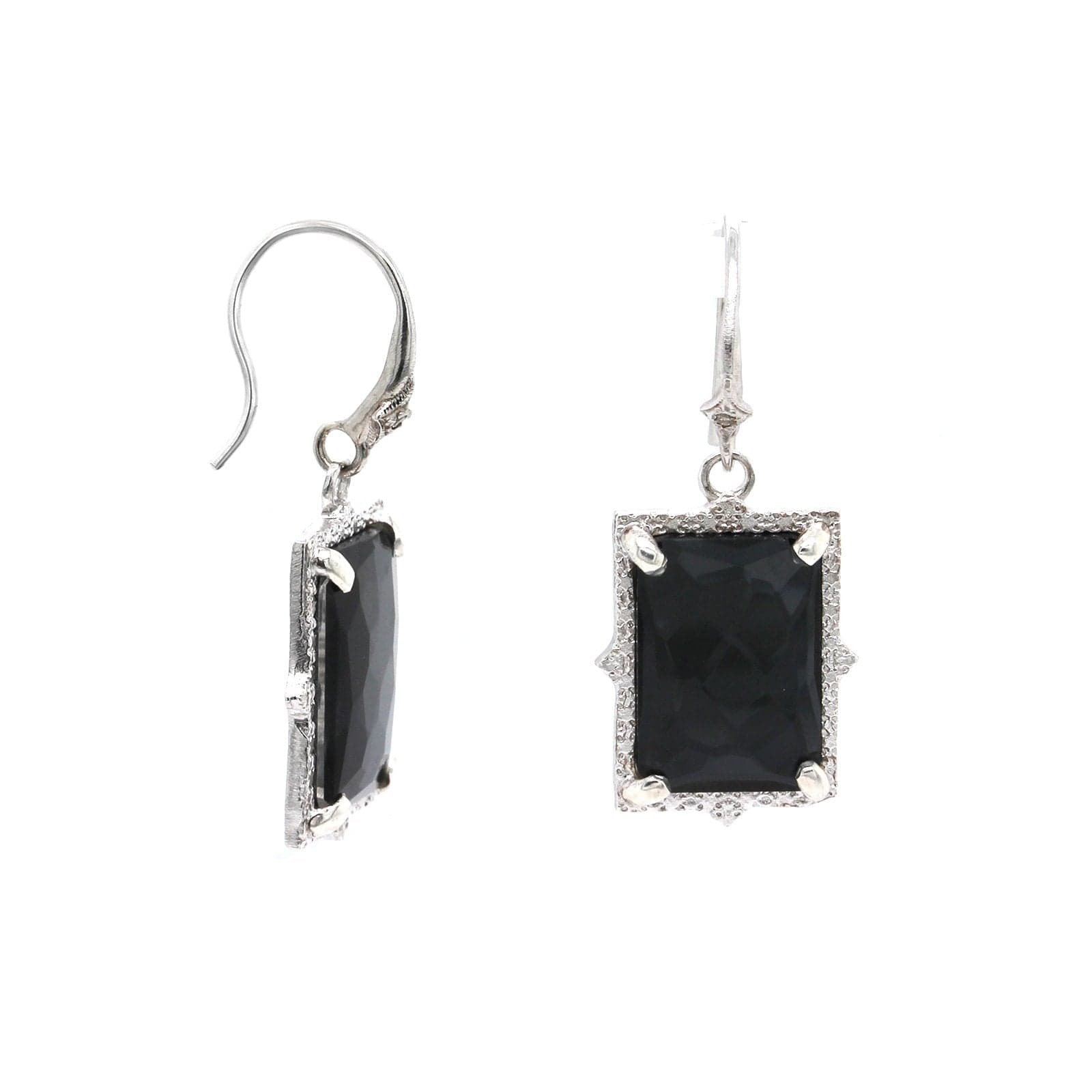 Sterling Silver Quartz Drop Earrings