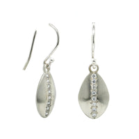 Adel Chefridi Sterling Silver Diamond Dangle Earrings