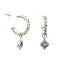 Adel Chefridi Sterling Silver Aquamarine Dangle Earrings