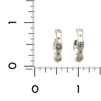 Adel Chefridi Sterling Silver Wavy Diamond Hoop Earrings