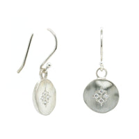 Adel Chefridi Sterling Silver Diamond Dangle Earrings