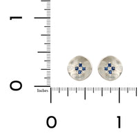 Adel Chefridi Sterling Silver Sapphire Stud Earrings