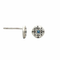 Adel Chefridi Sterling Silver Aquamarine Stud Earrings