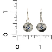 Adel Chefridi Sterling Silver Sapphire Dangle Earrings