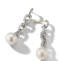 DY Madison® Pearl Chain Drop Earrings in Sterling Silver