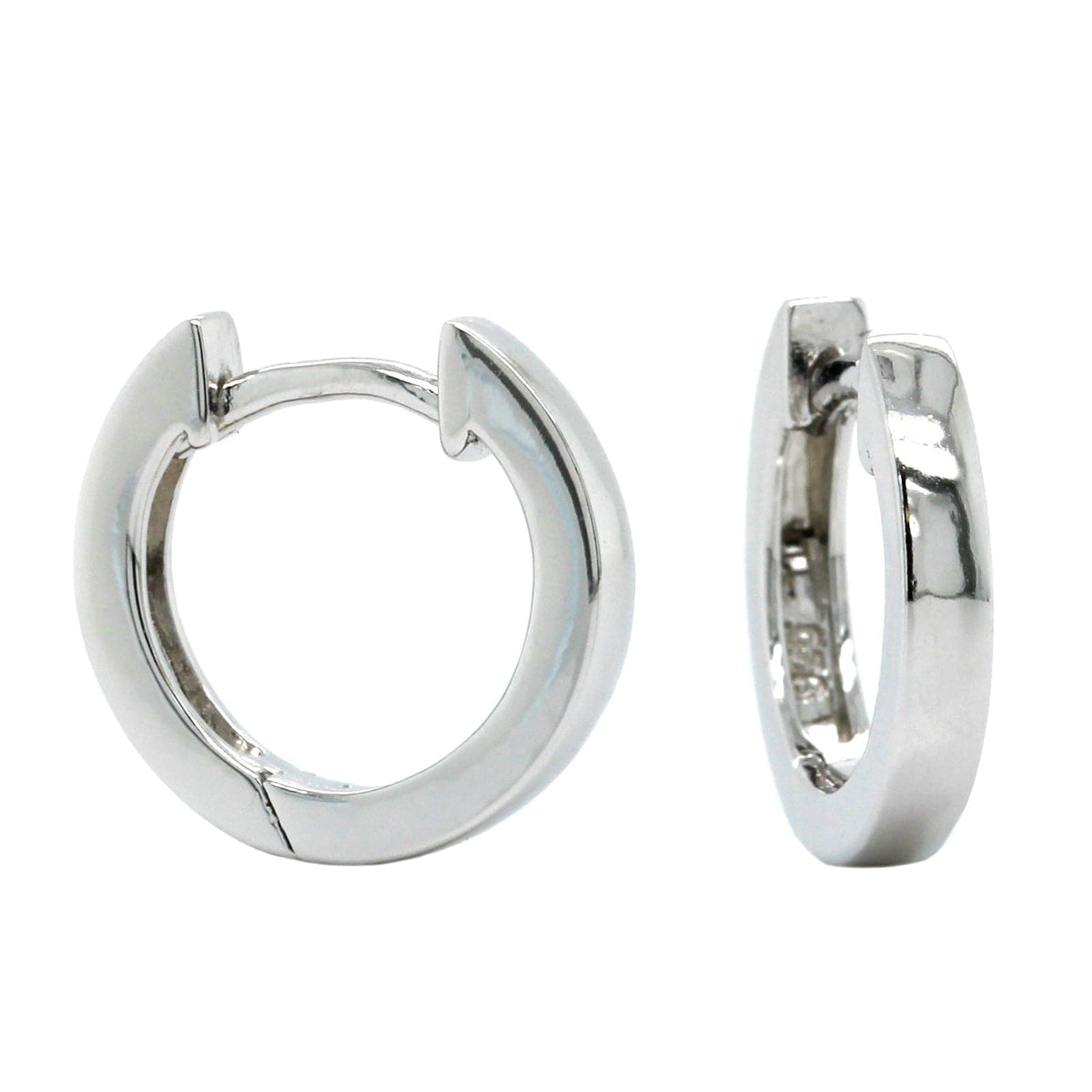 Sterling Silver Hinged Square Huggie Earrings, Sterling silver, Long's Jewelers