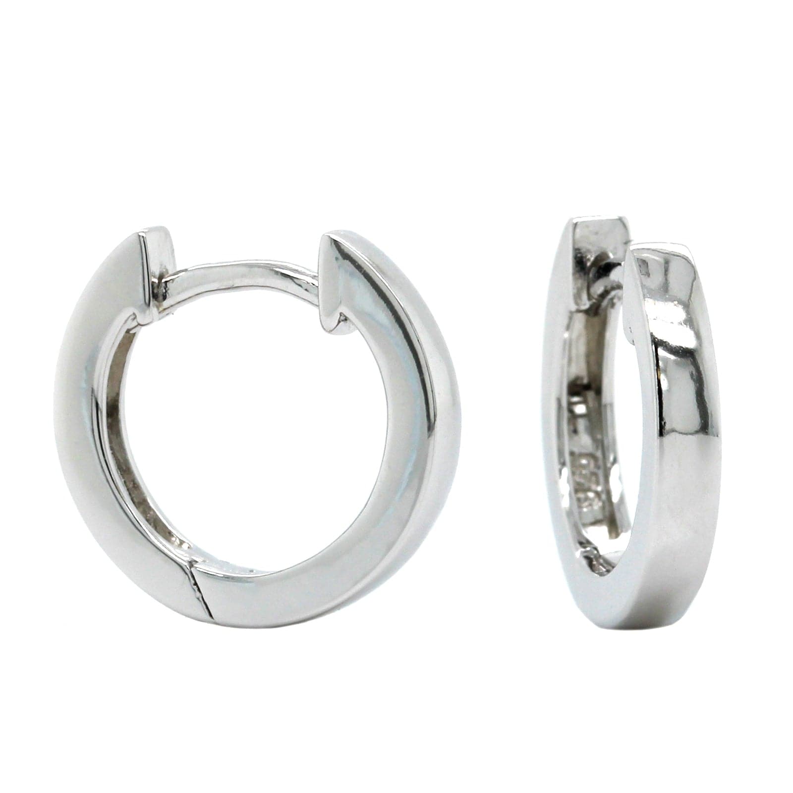 Sterling Silver Hinged Square Huggie Earrings, Sterling silver, Long's Jewelers