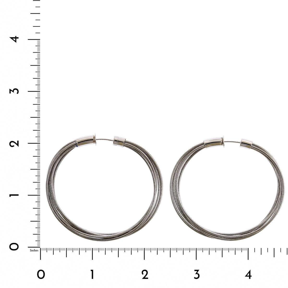 Sterling Silver Medium Spring Hoop Earrings