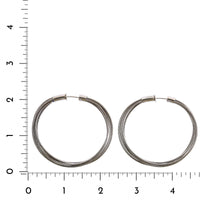 Sterling Silver Medium Spring Hoop Earrings
