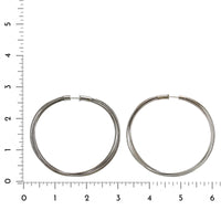 Sterling Silver Large Spring Hoop Earrings