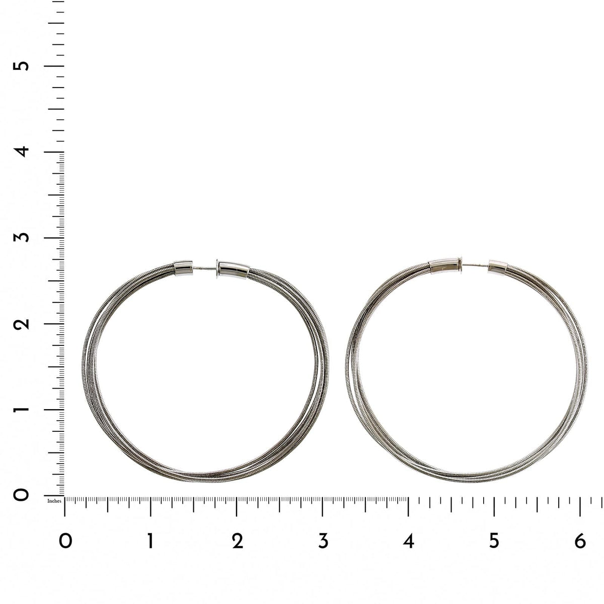 Sterling Silver Large Spring Hoop Earrings