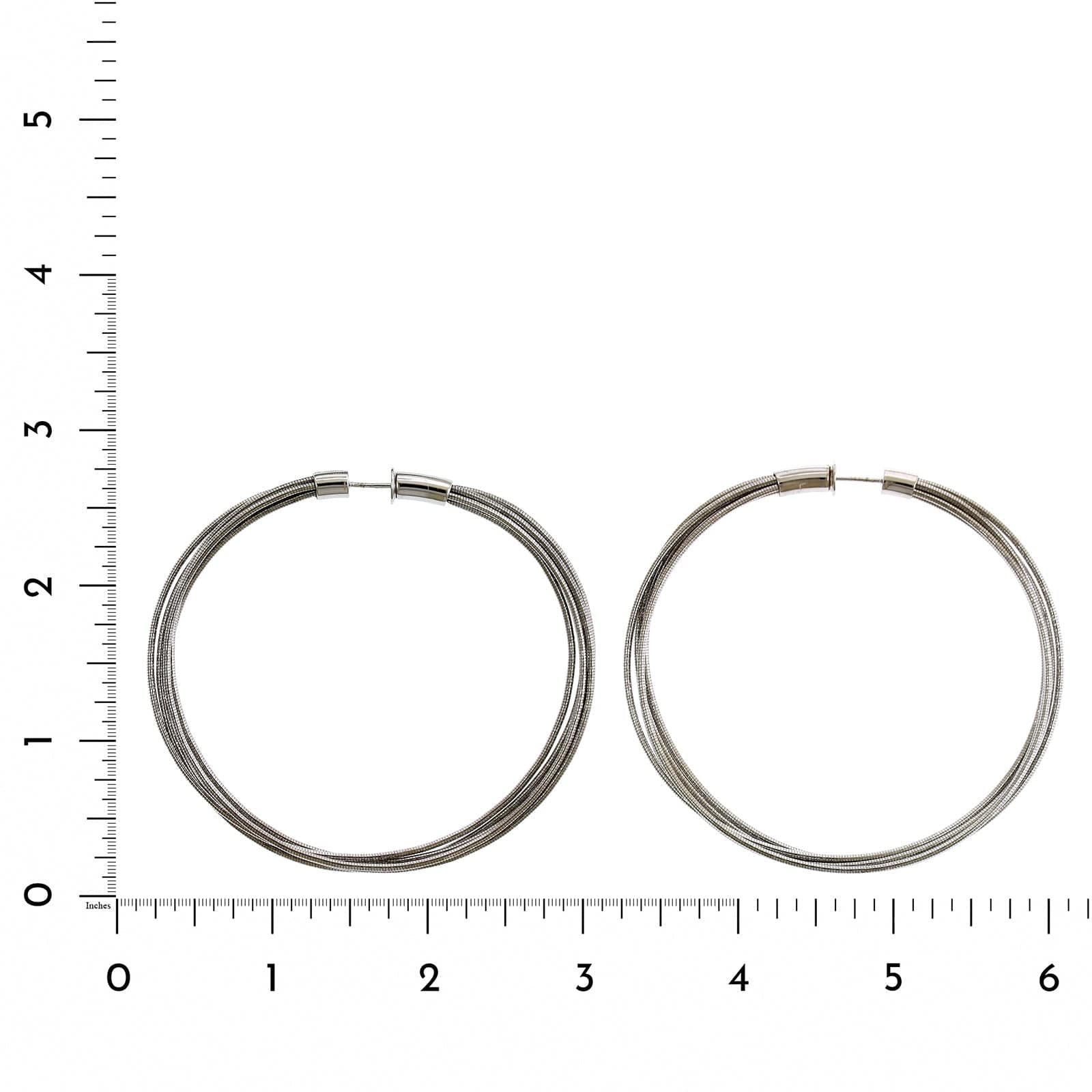 Sterling Silver Large Spring Hoop Earrings