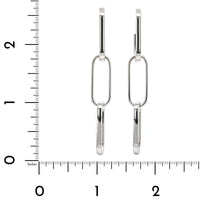 Sterling Silver Triple Paperclip Drop Earrings