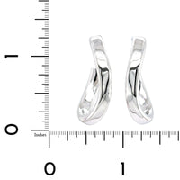 Sterling Silver Thick Wave Hoop Earrings