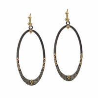 Armenta Sterling Silver Ruby Oval Shape Drop Earrings
