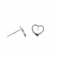 Sterling Silver Heart Studs