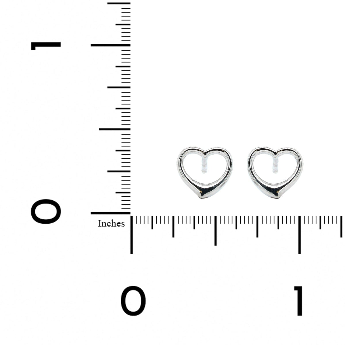 Sterling Silver Heart Studs